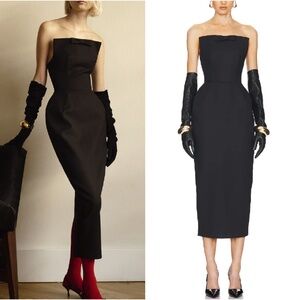 Elegant Black Midi Dress